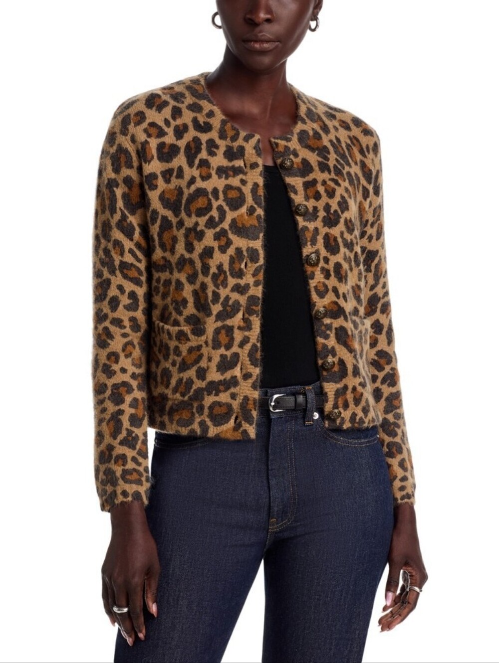 Kobi Halperin Donovan Leopard Print Cardigan Small New
